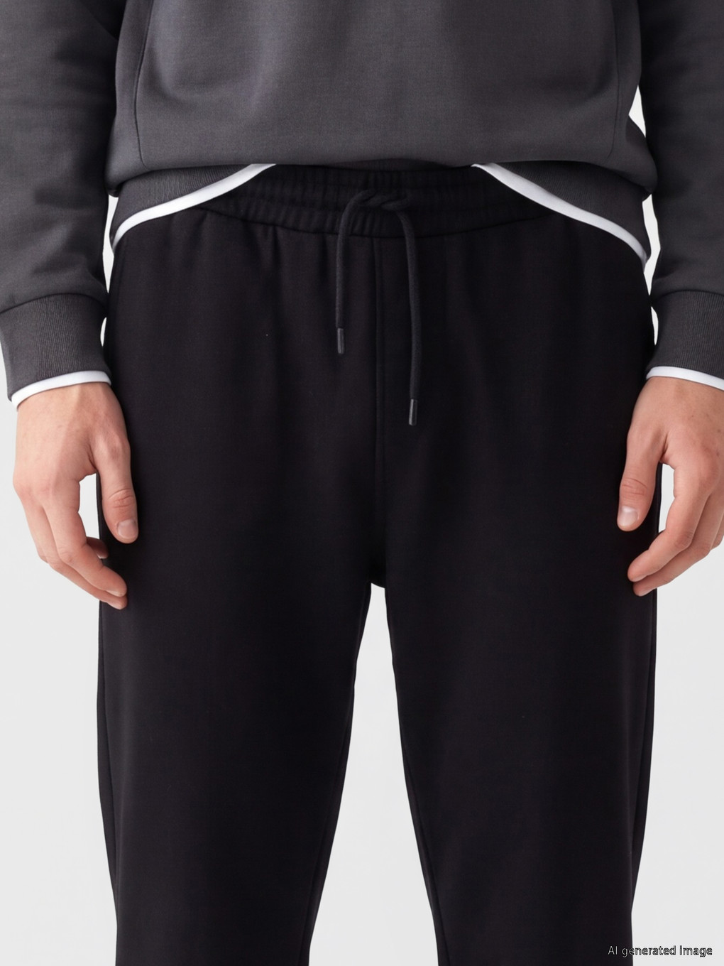 Siyah Regular Fit Erkek Jogger Eşofman Altı-2