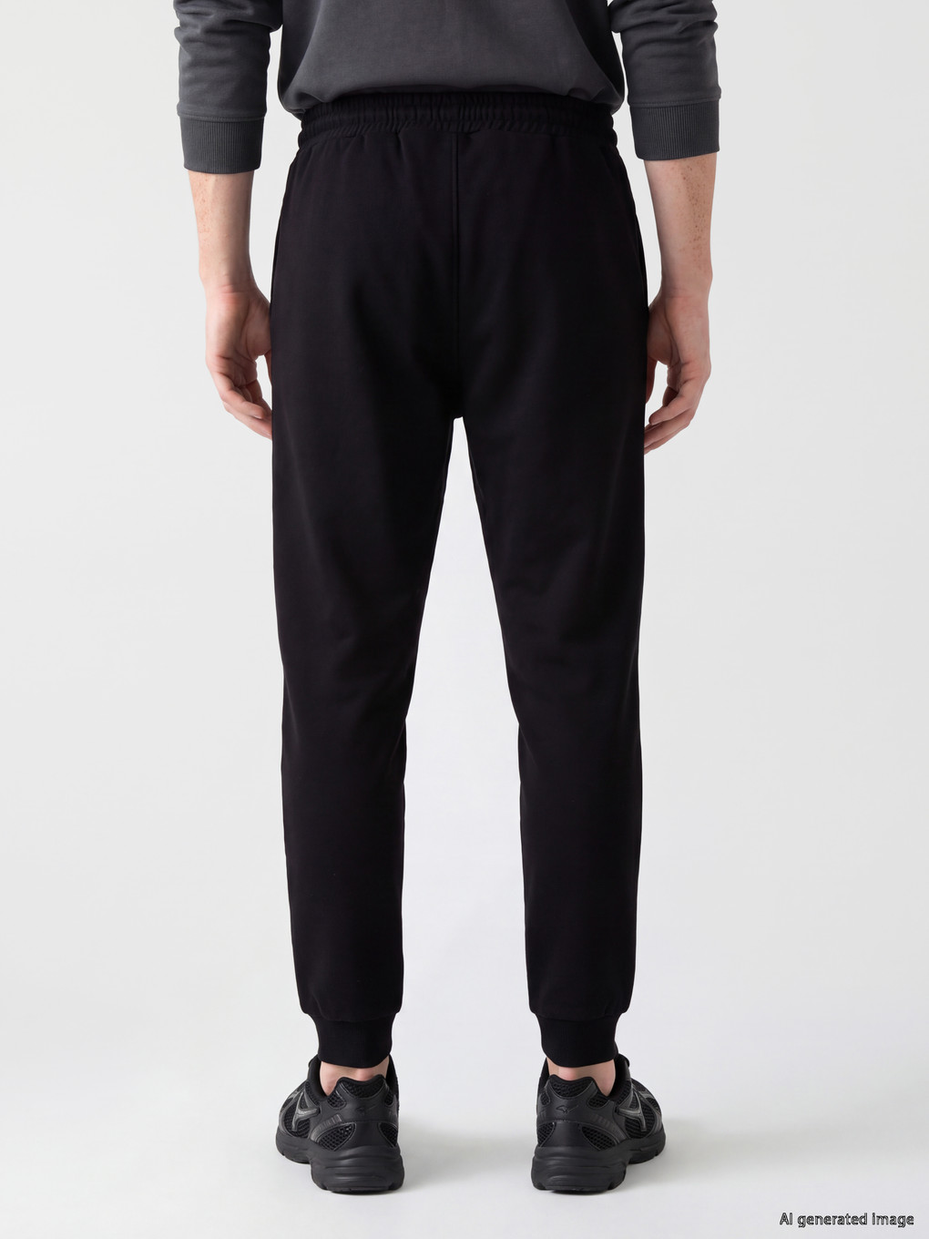 Siyah Regular Fit Erkek Jogger Eşofman Altı-3
