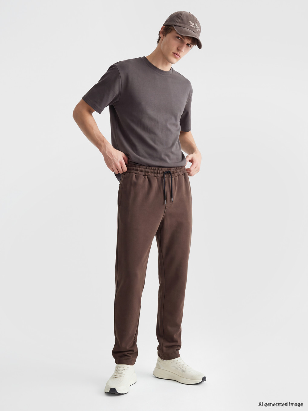 Kahverengi Regular Fit Erkek Jogger Eşofman Altı