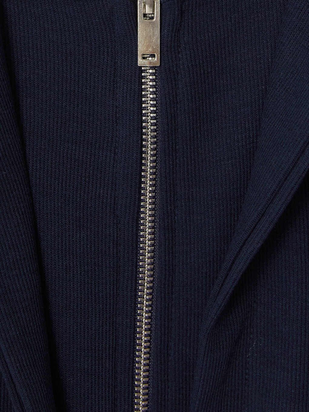 Woman Navy Zip-up Sweatshirt-2