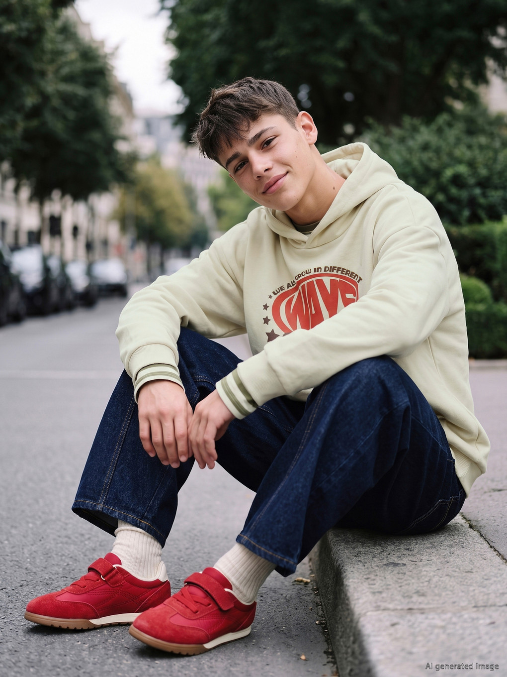 Teenage Boy Grey Sweatshirt-1
