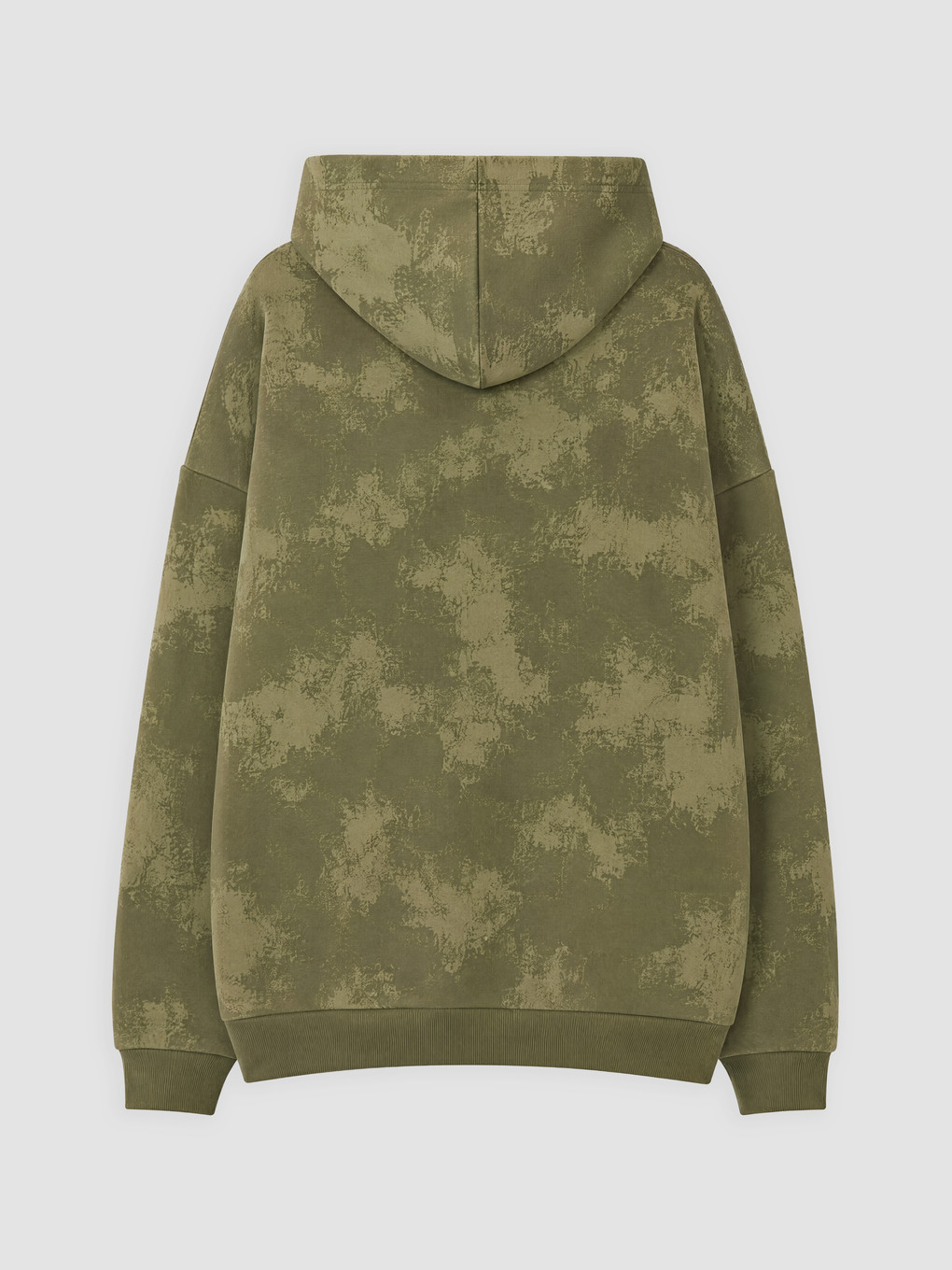 Haki Kapüşonlu Genç Erkek Kalın Sweatshirt-1