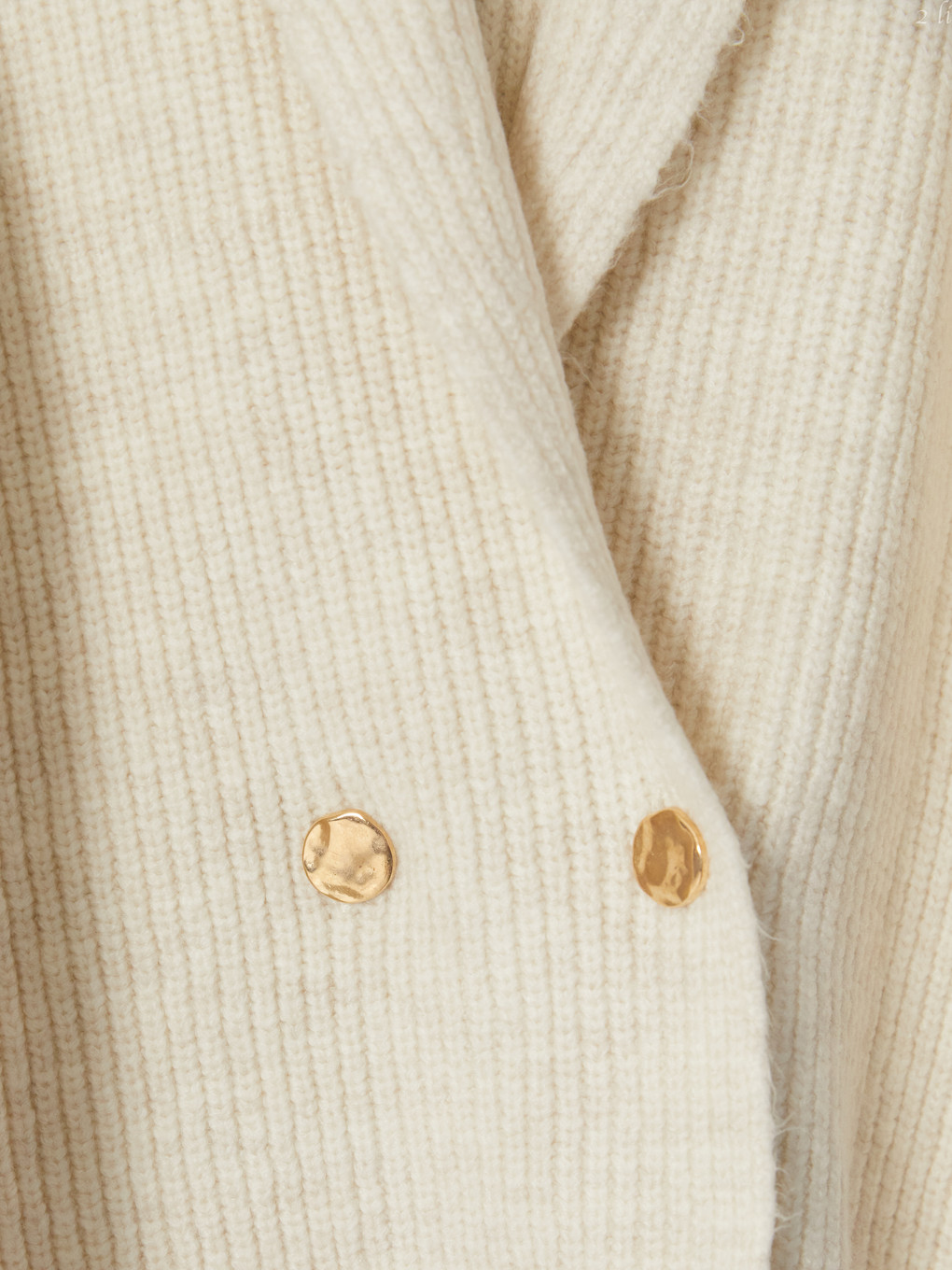 Double Breasted Collar Oversize Women's Knitwear Cardigan-7
