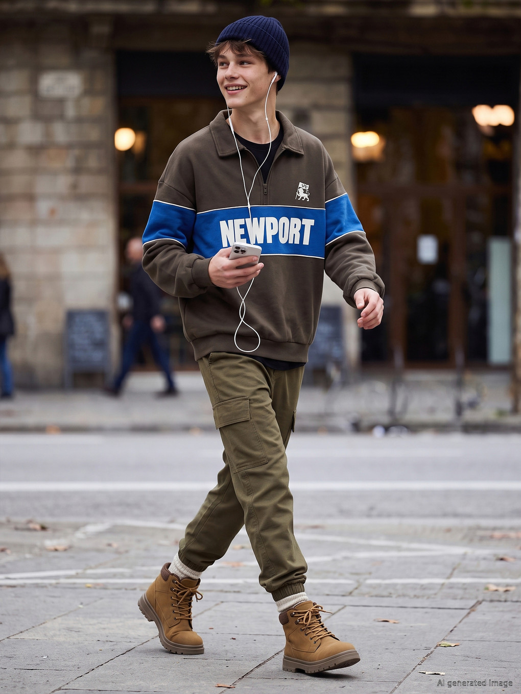  Boy Khaki Jogger Trousers
