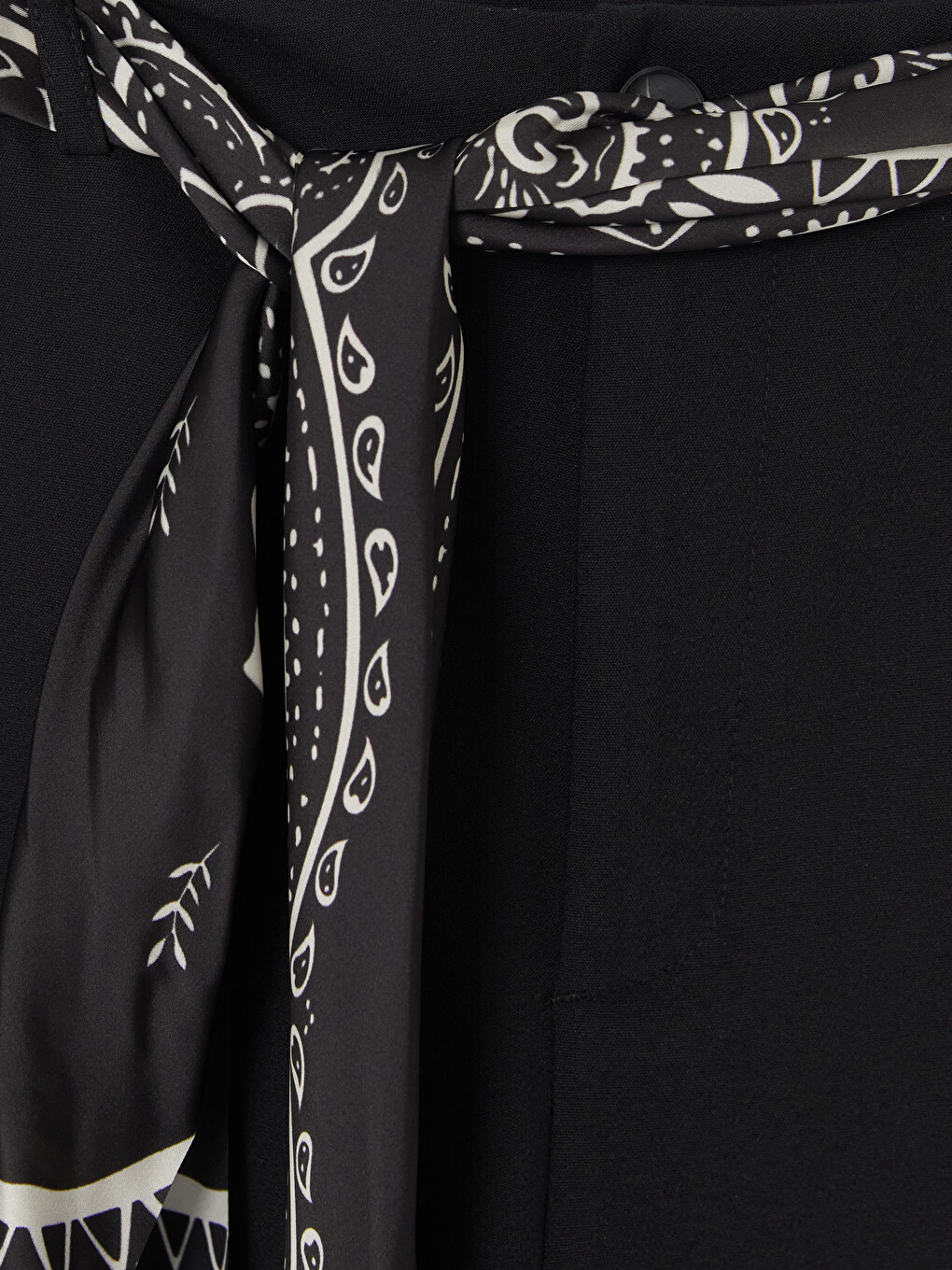 Scarf-waisted Women's Trousers-1