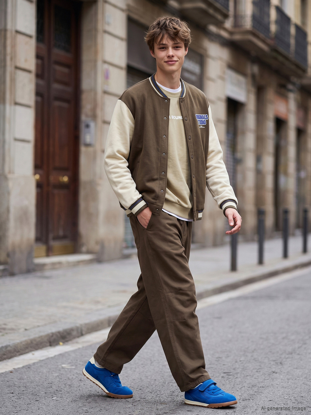 Teenage Boy Khaki Trousers-1