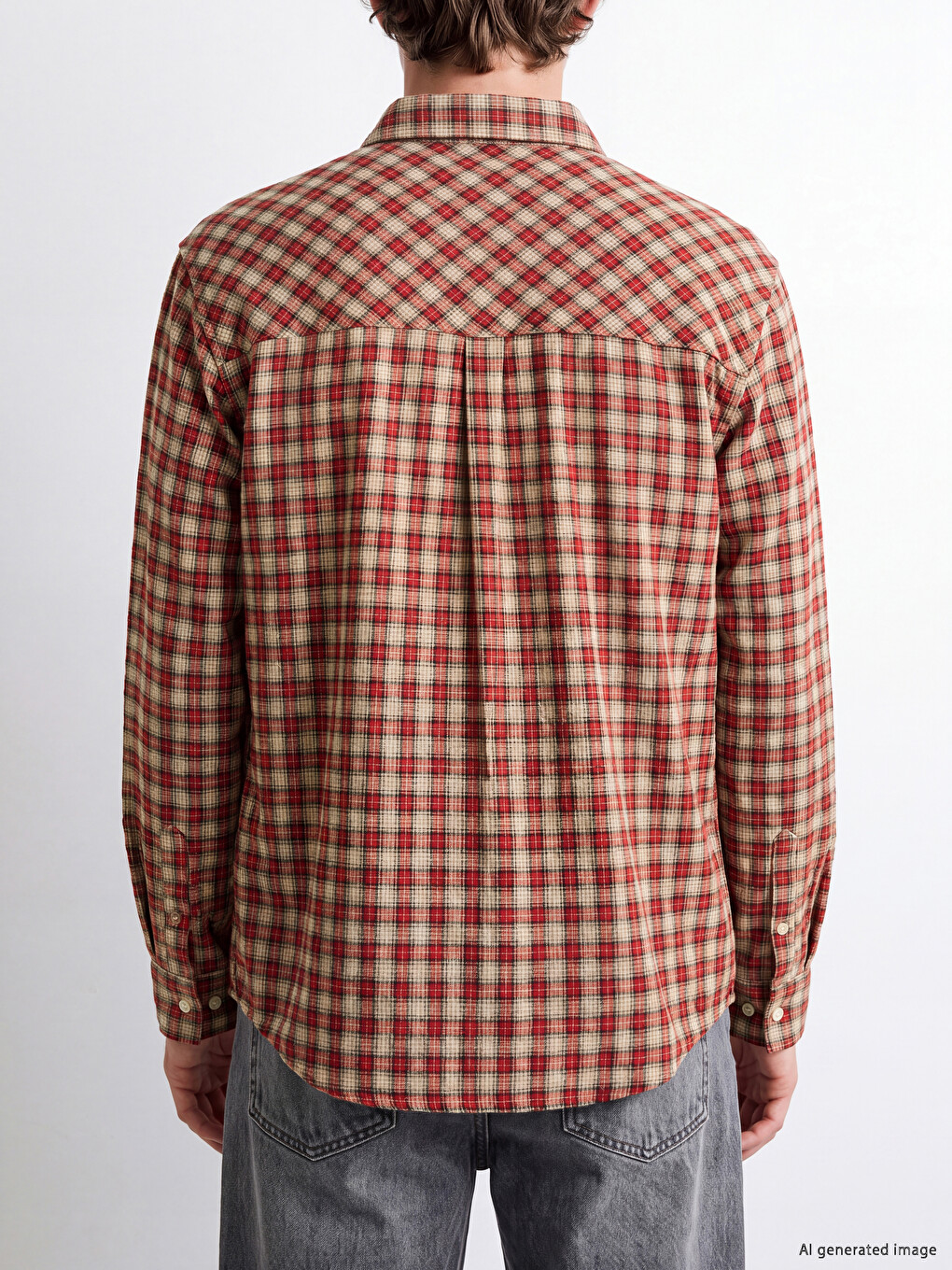 Bordo Regular Fit Ekose Erkek Gömlek-3