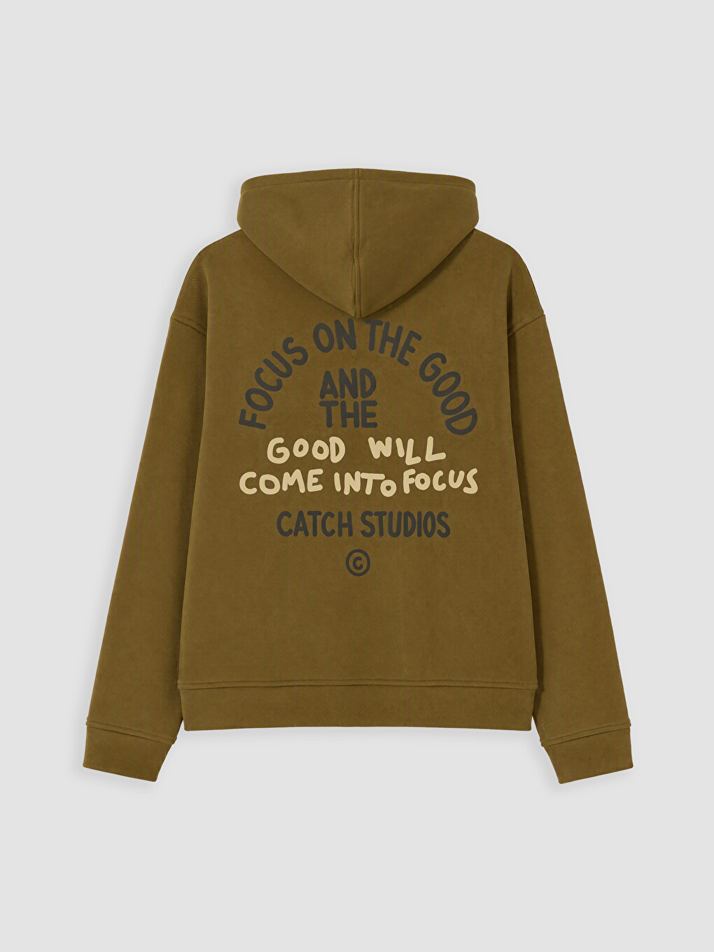 Yeşil Kapüşonlu Erkek Fermuarlı Sweatshirt-2