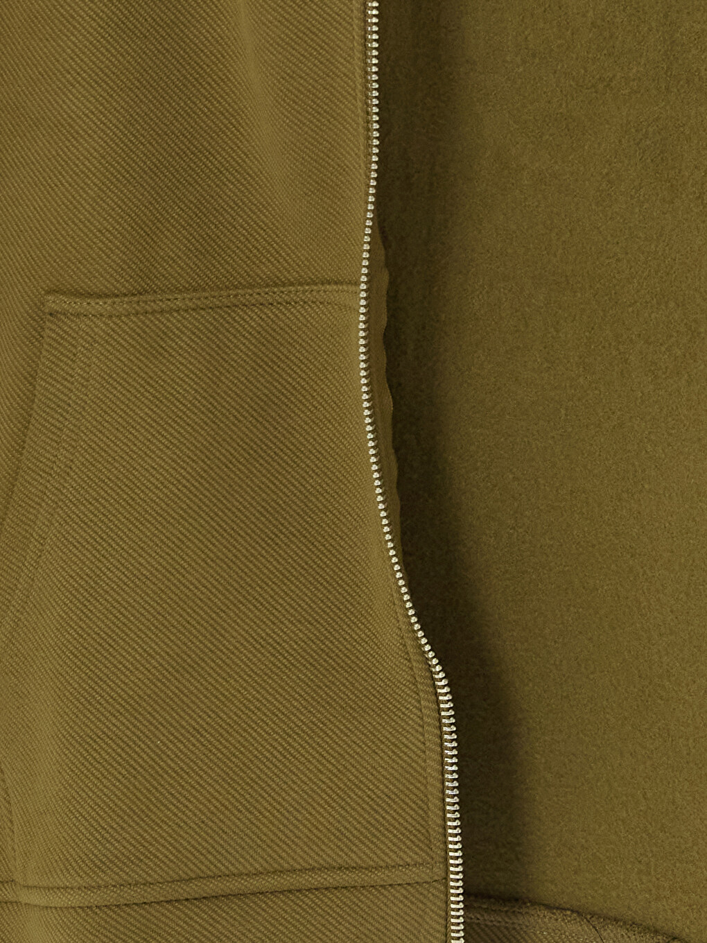Yeşil Kapüşonlu Erkek Fermuarlı Sweatshirt-4