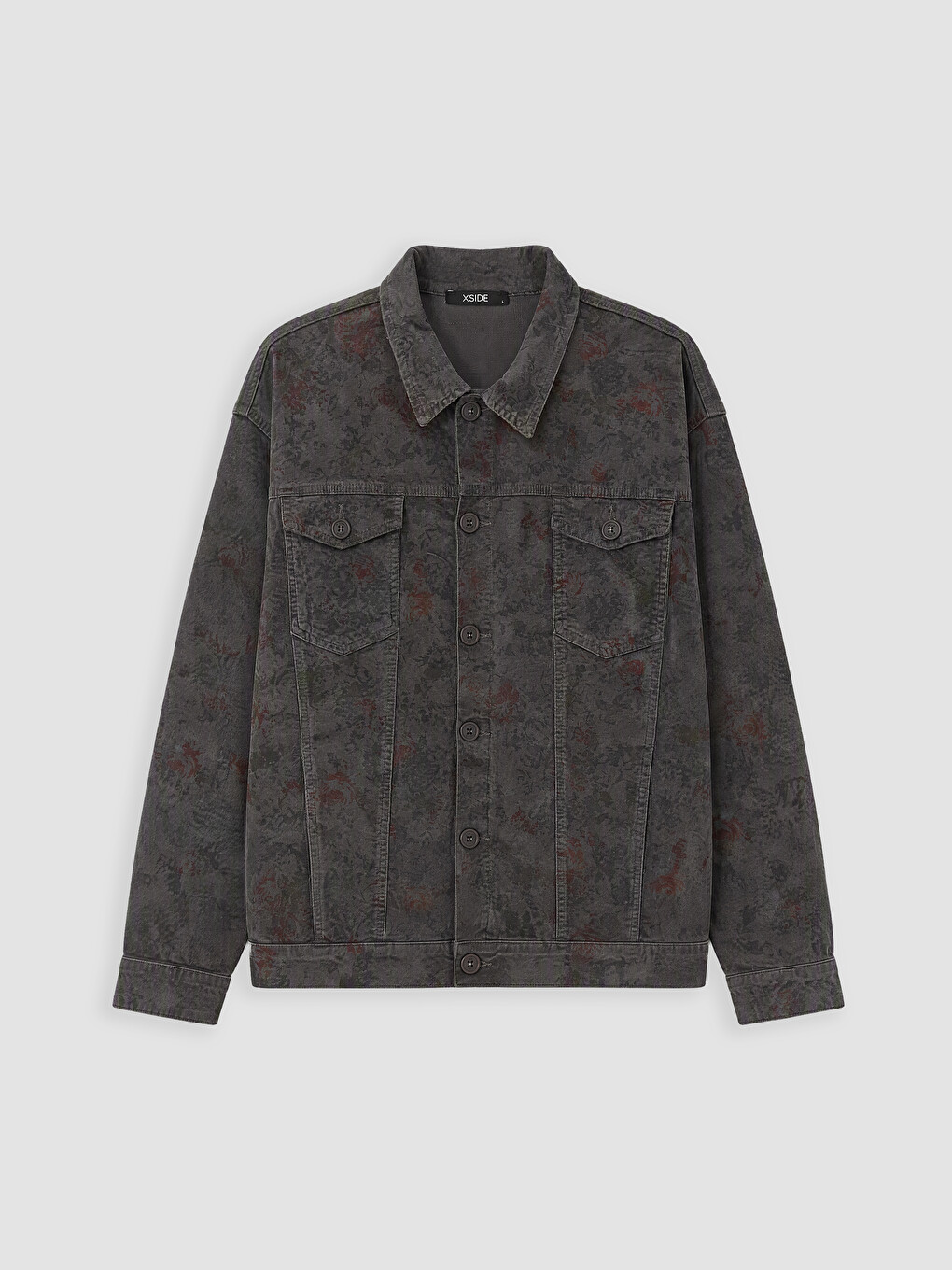Antrasit Loose Fit Erkek Jean Ceket