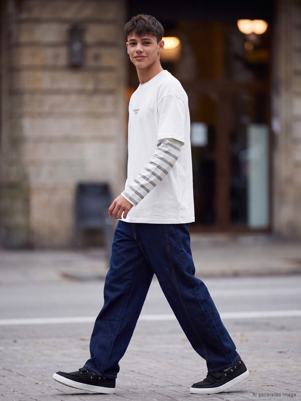 Teenage Boy Black Jeans-1