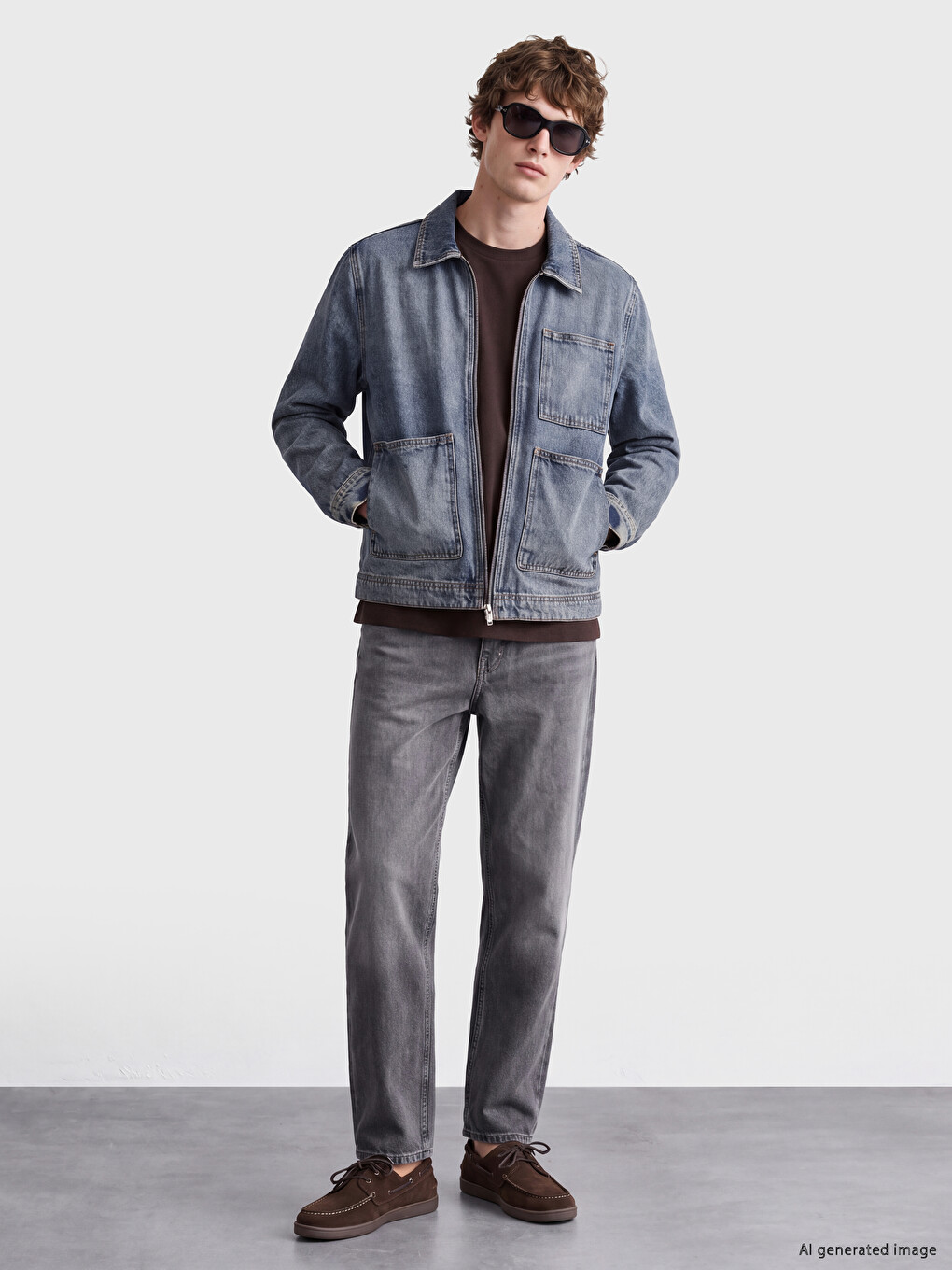 İndigo Regular Fit Erkek Jean Ceket-1