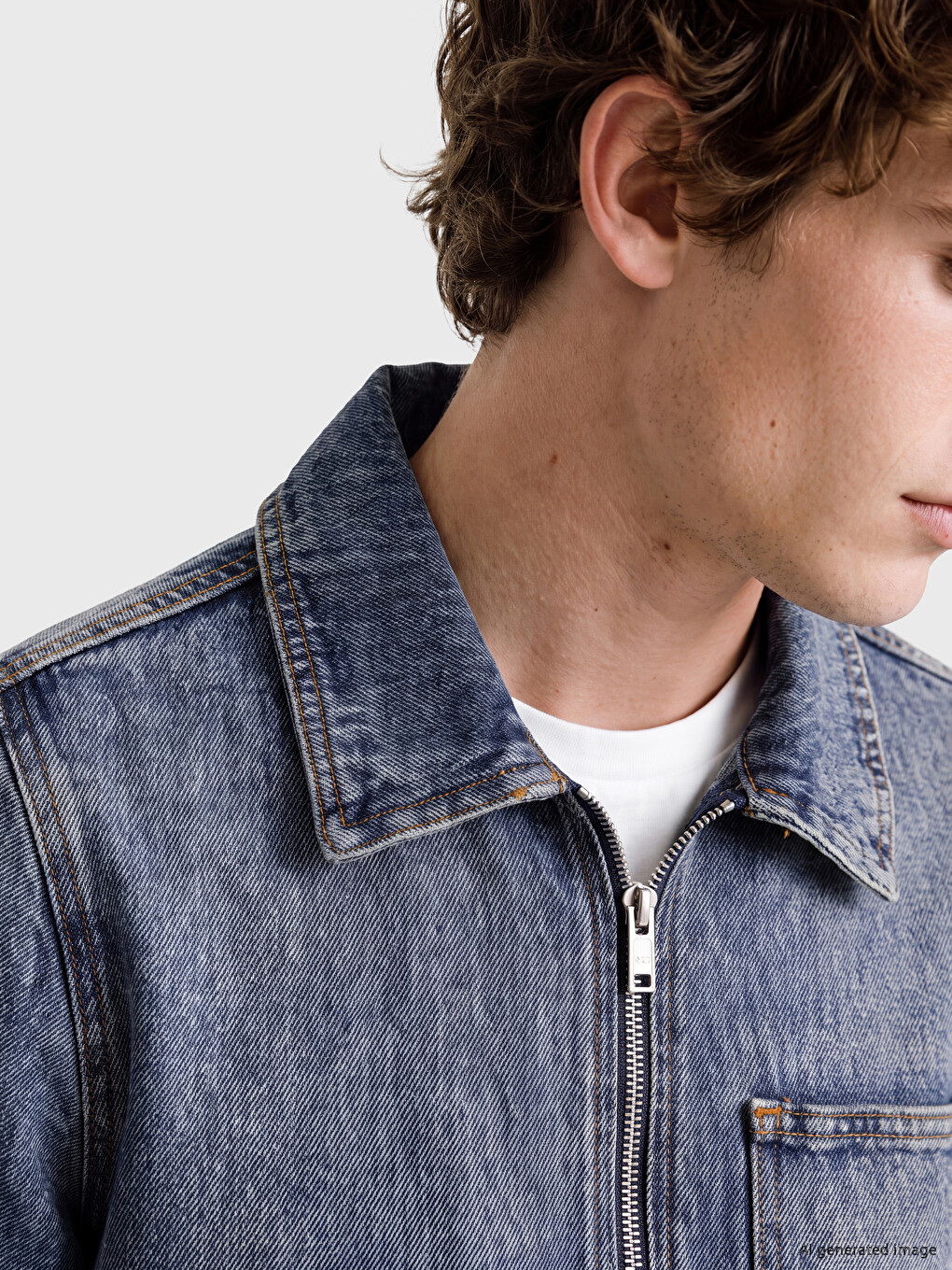 İndigo Regular Fit Erkek Jean Ceket-2