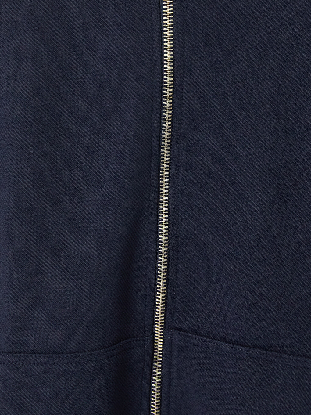 Lacivert Kapüşonlu Erkek Fermuarlı Sweatshirt-1