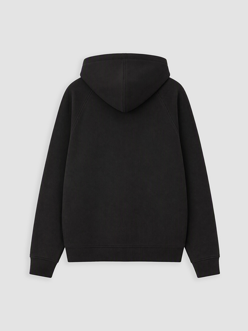 Siyah Kapüşonlu Erkek Fermuarlı Sweatshirt-2