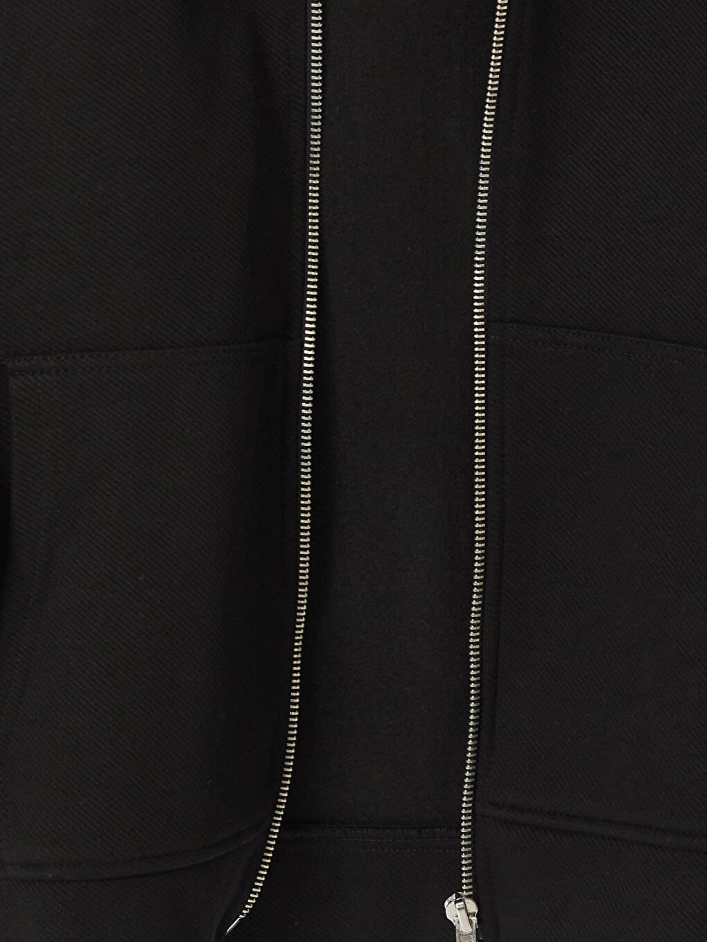 Siyah Kapüşonlu Erkek Fermuarlı Sweatshirt-4