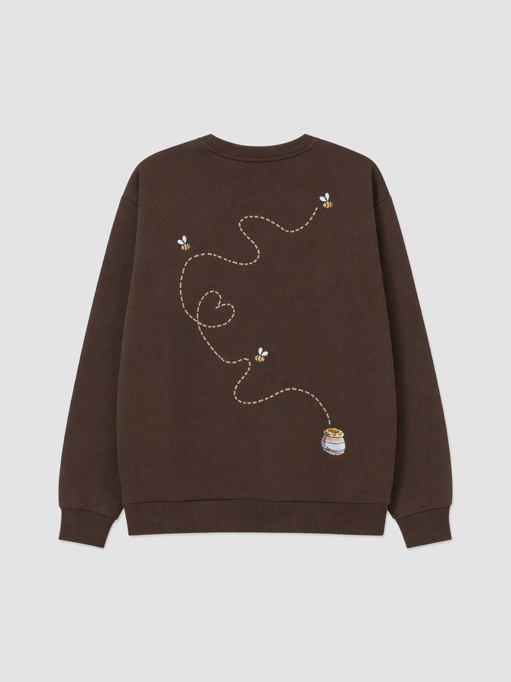 Kahverengi Winnie The Pooh Kalın Sweatshirt-3