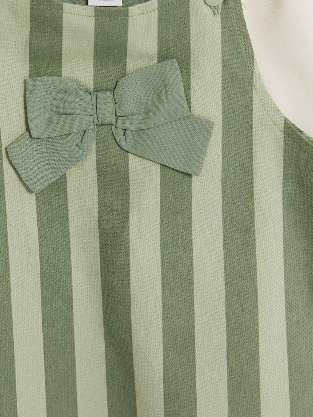 Baby Girl Green Dungarees-5