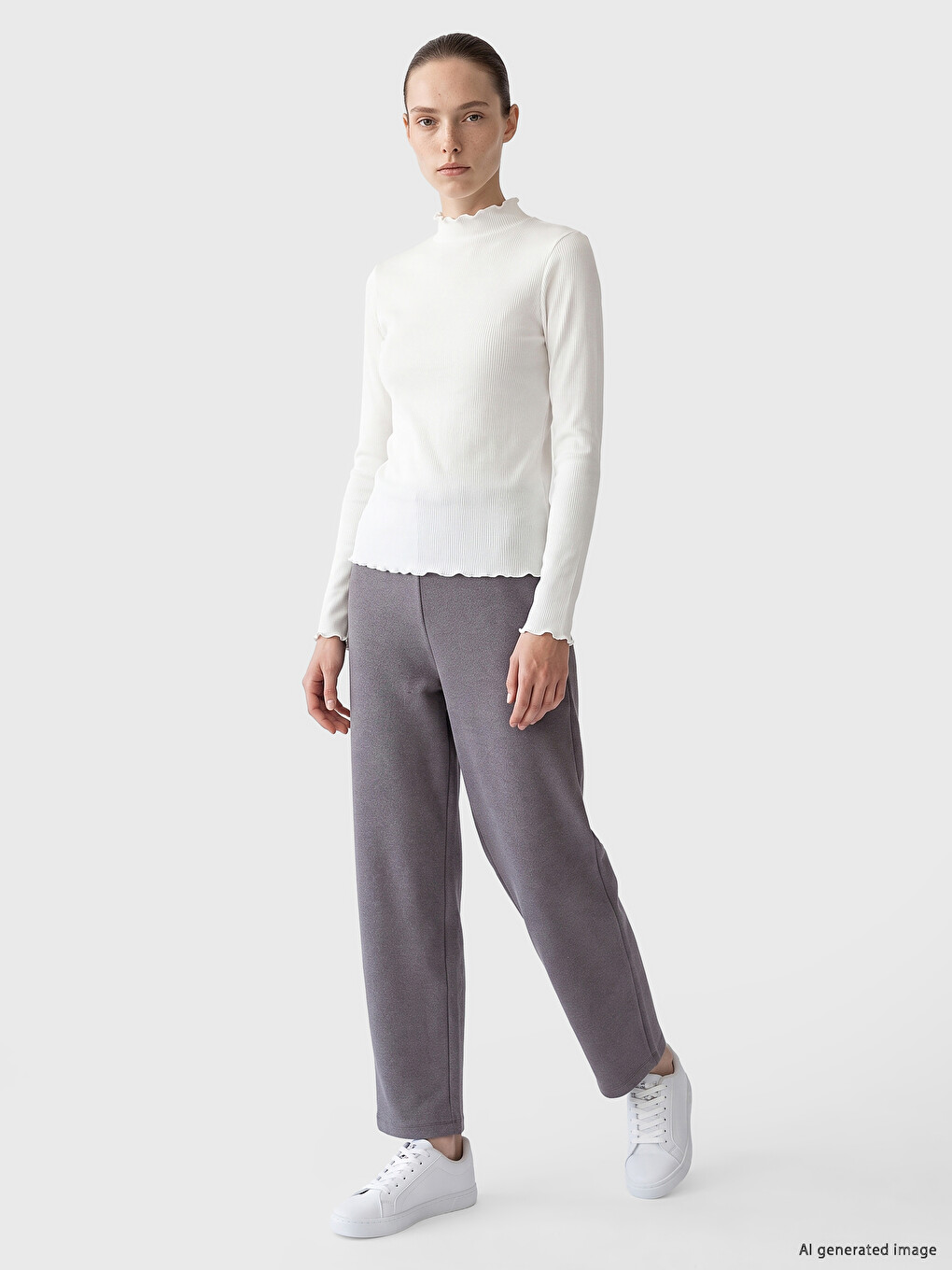 Elastic Waist Women's Trousers