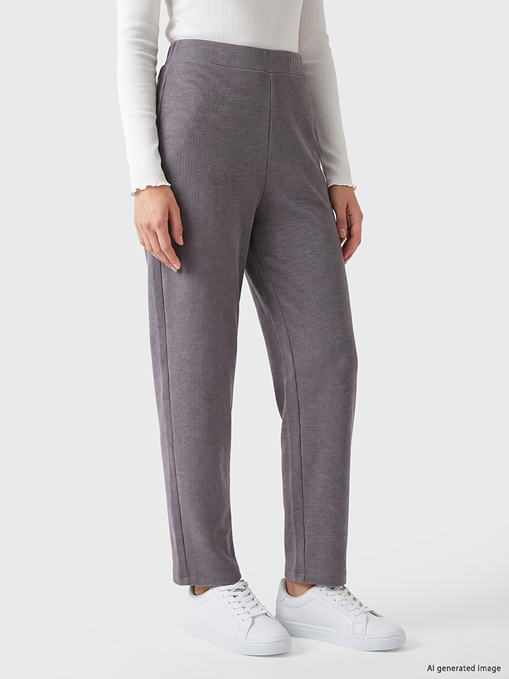Elastic Waist Women's Trousers-1