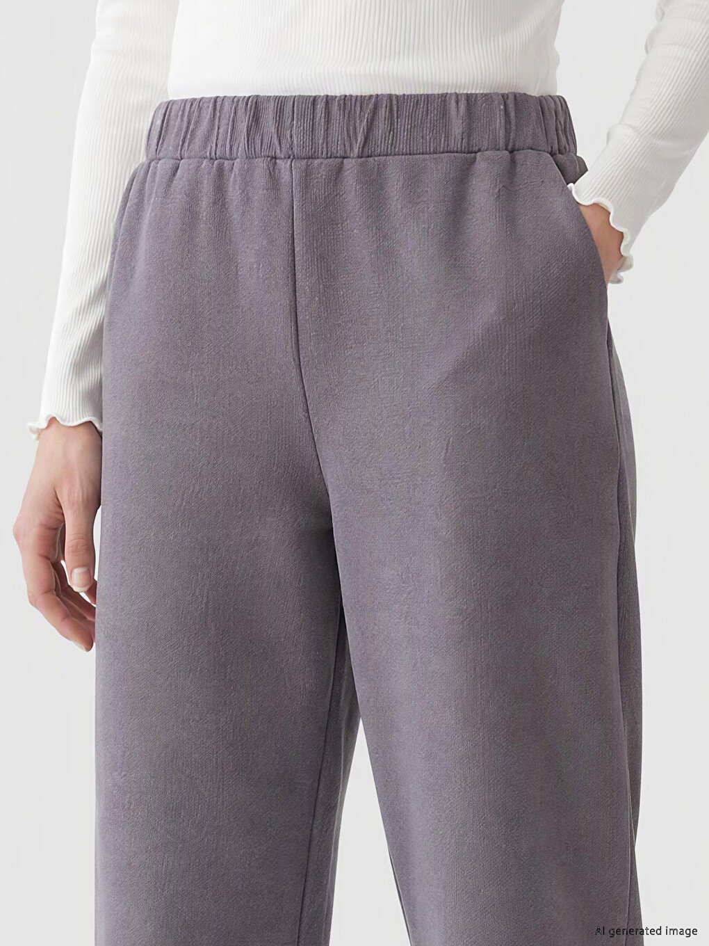 Elastic Waist Women's Trousers-2