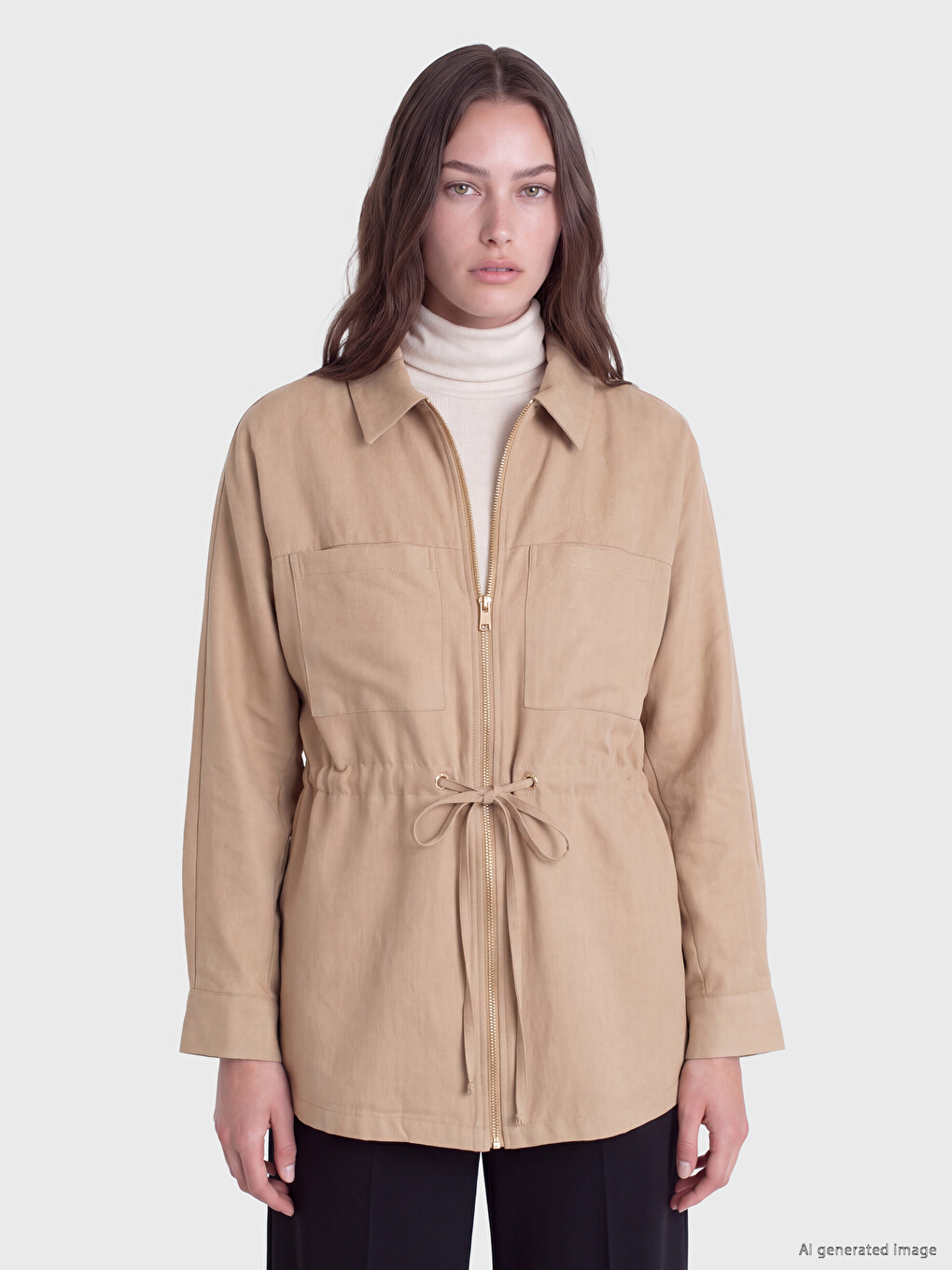 Shirt Collar Women's Jacket
