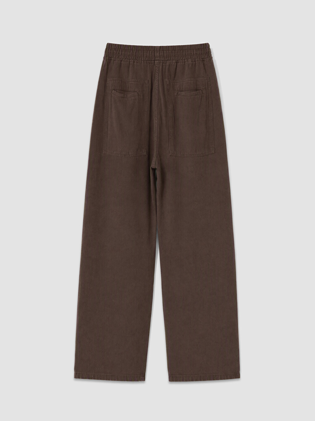 Kahverengi Beli Lastikli Erkek Jean Pantolon-5