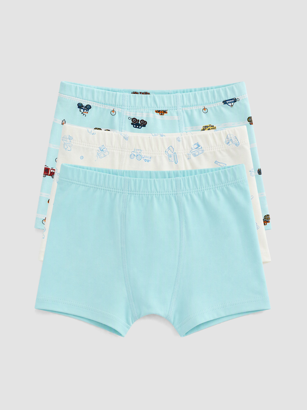 Mavi 3'lü Erkek Çocuk Boxer-5