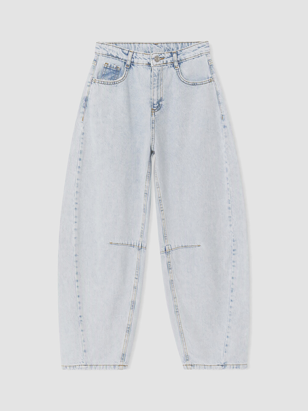 Barrel Fit Teenage Girls' Jeans