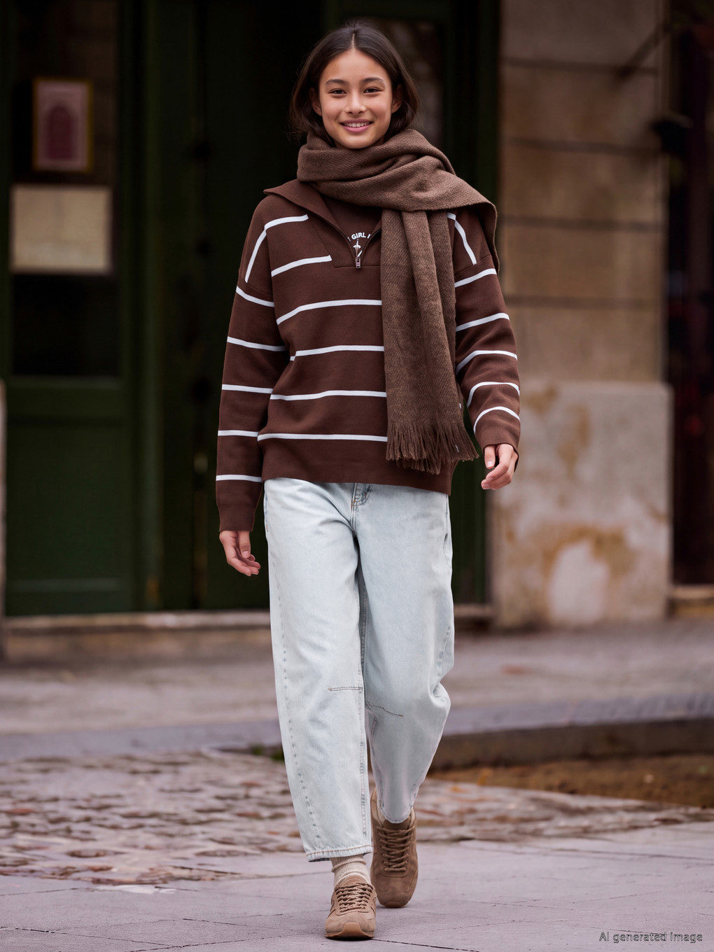 Xhinse Barrel Fit Për Vajza Adoleshente-1