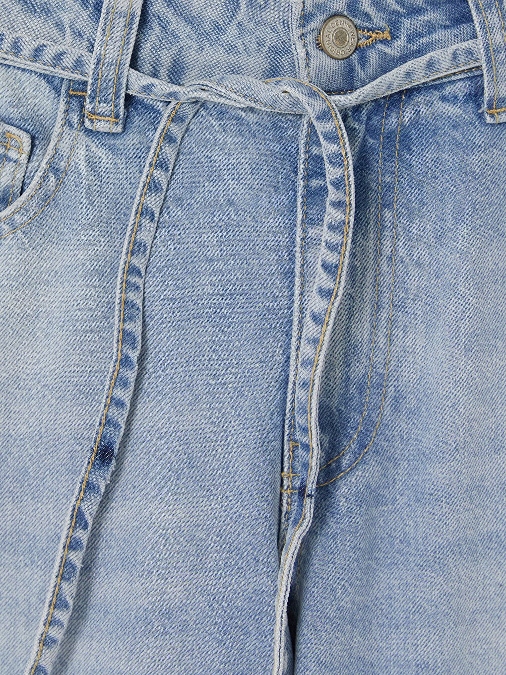 Waist Sashed Barrel Jean-1