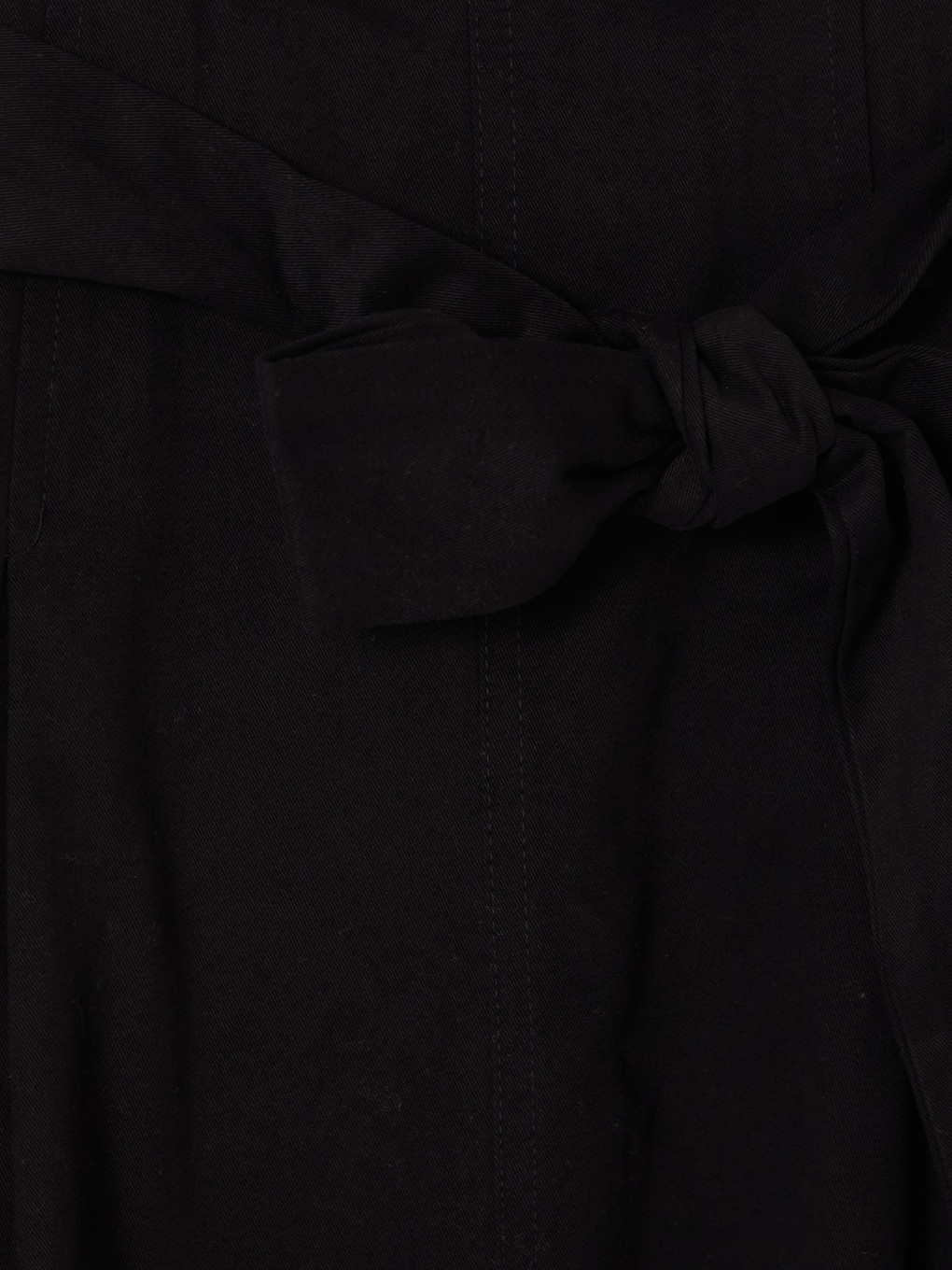 Waist Belted Poplin Flared Skirt-5