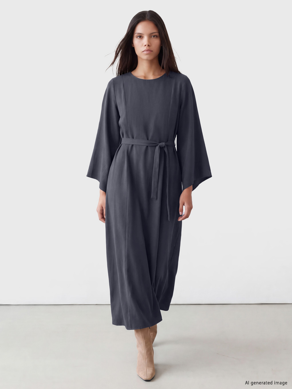Rochie Evazată Cu Mâneci Clopot