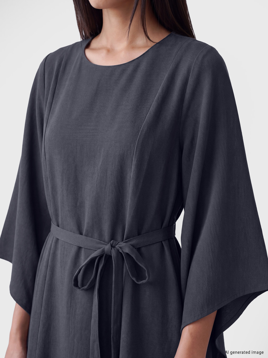 Rochie Evazată Cu Mâneci Clopot-1