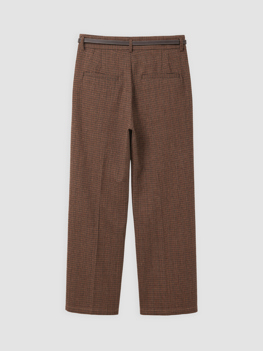 Pantallona Me Motive Houndstooth Me Rrip Për Gra-1