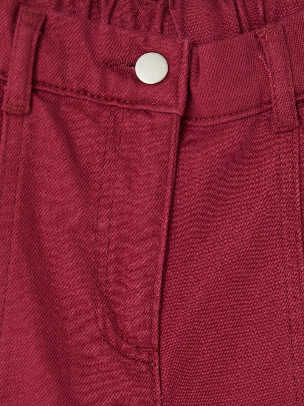 Bordo Çiçekli Kız Çocuk Gabardin Takım-5
