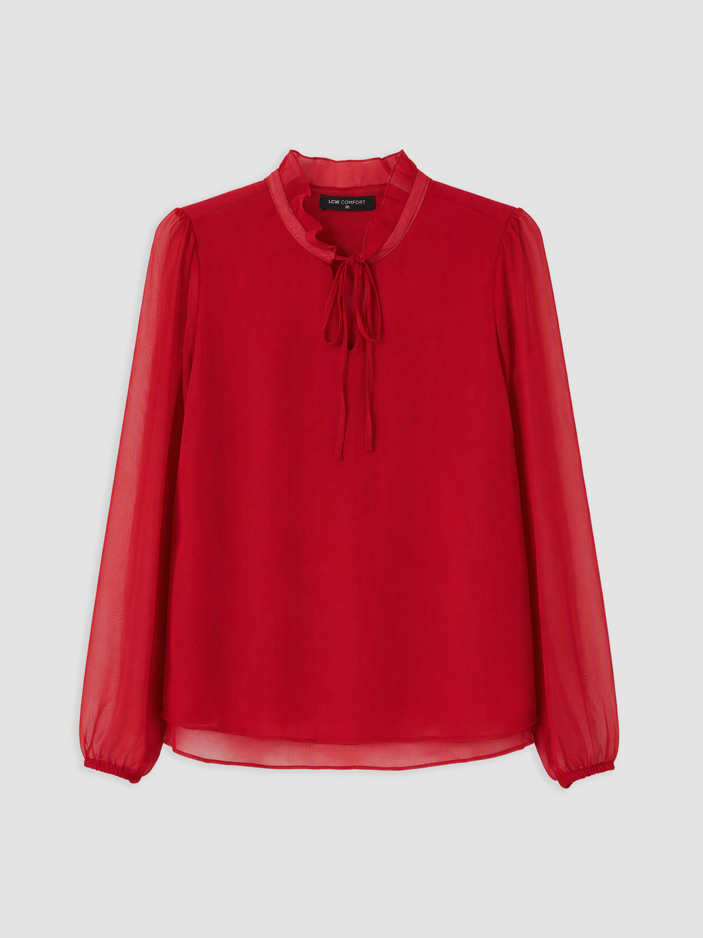 Woman Red Blouse