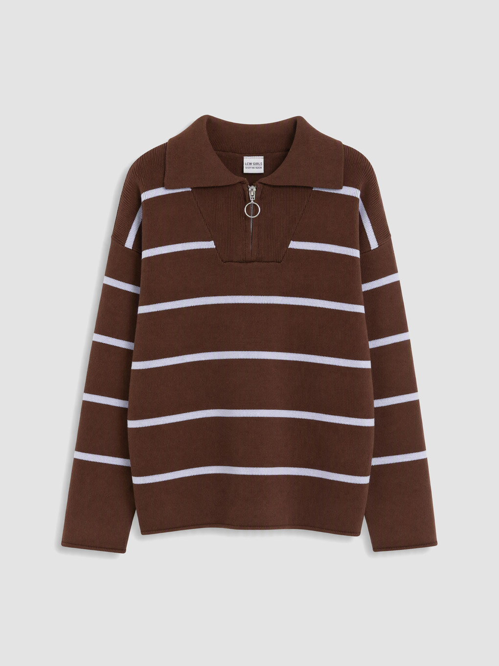 Striped Teenage Girls' Knitwear Sweater-3
