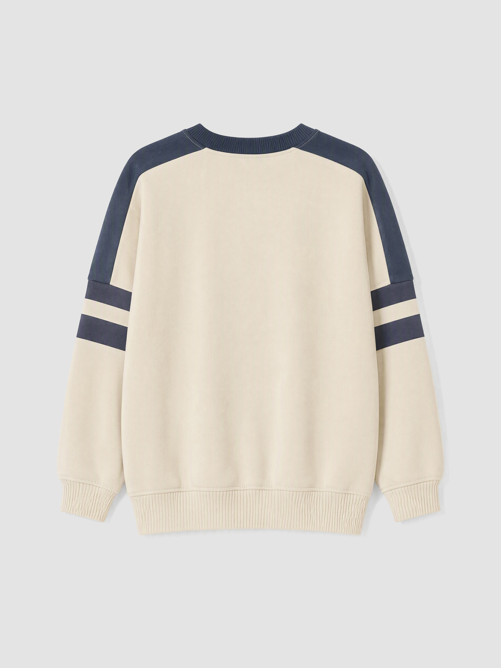 Bej Baskılı Erkek Çocuk Kalın Sweatshirt-2