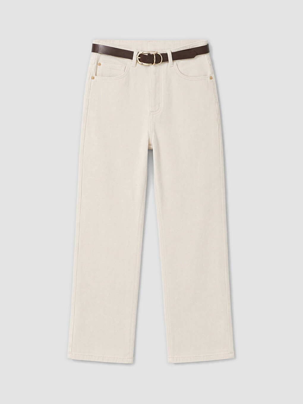Woman Ecru Jeans