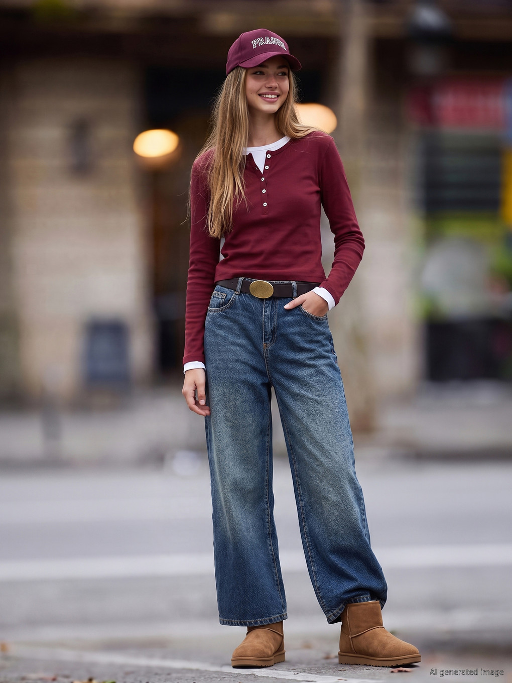 Teenage Girl Blue Jeans-1