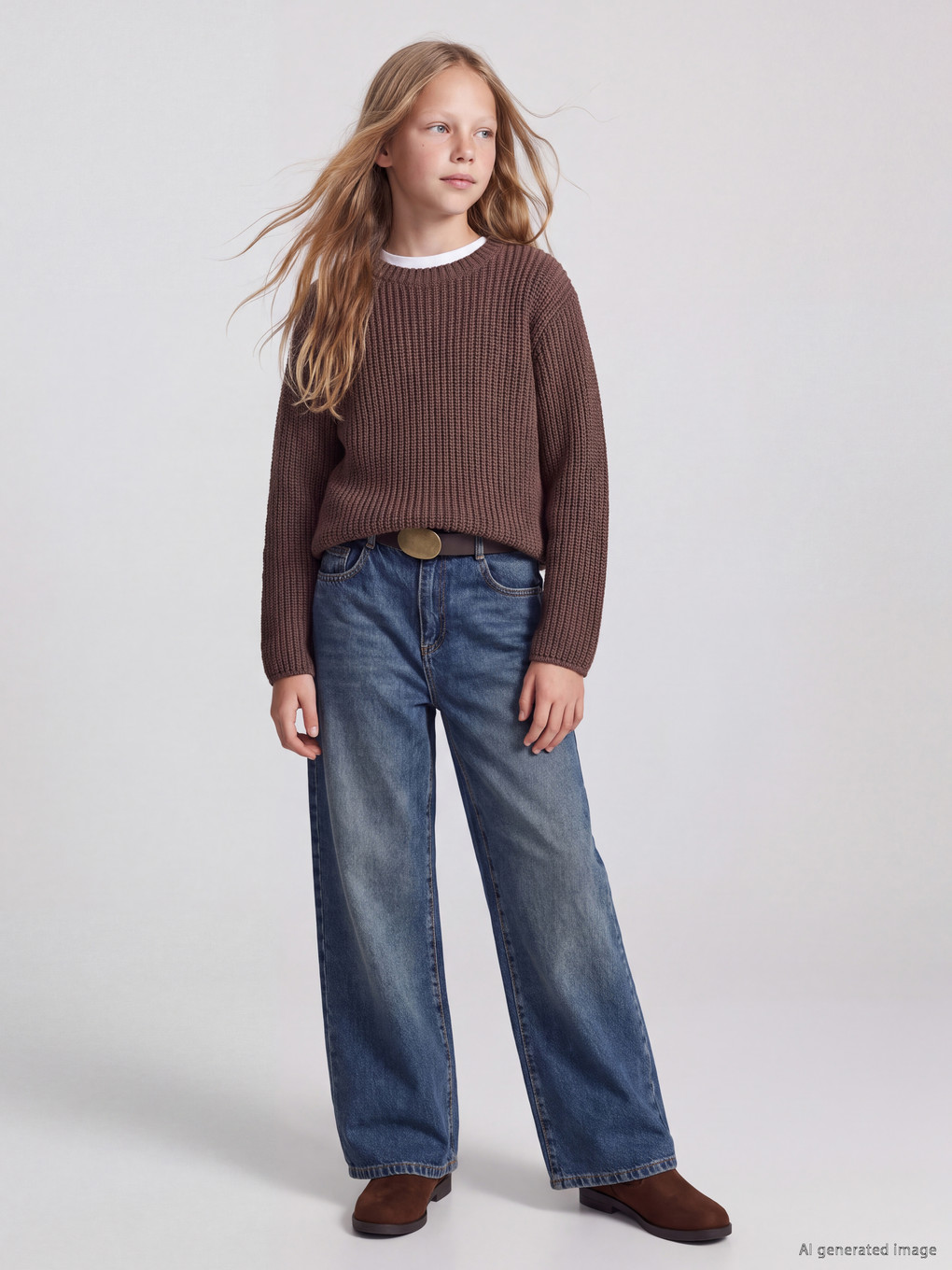 Teenage Girl Blue Jeans-2