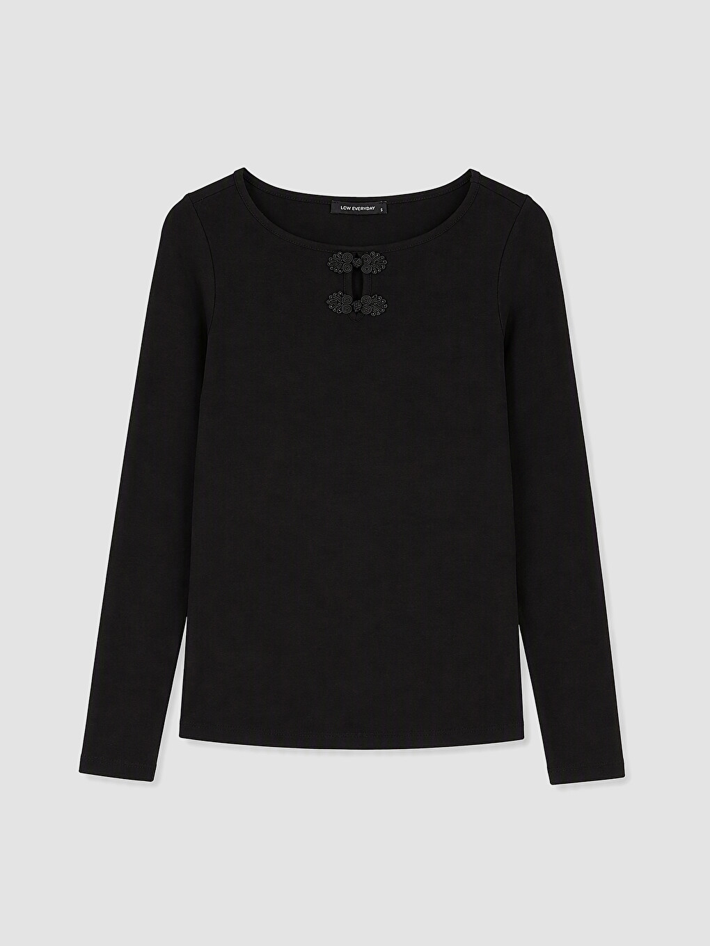 Crew Neck China Buttoned Blouse