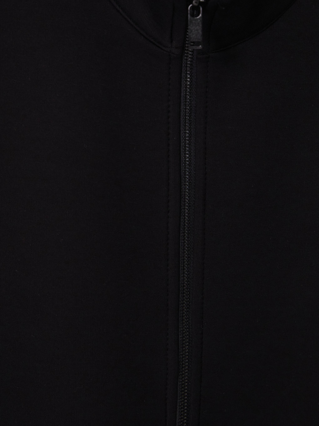Siyah Dik Yaka Fermuarlı Sweatshirt-1