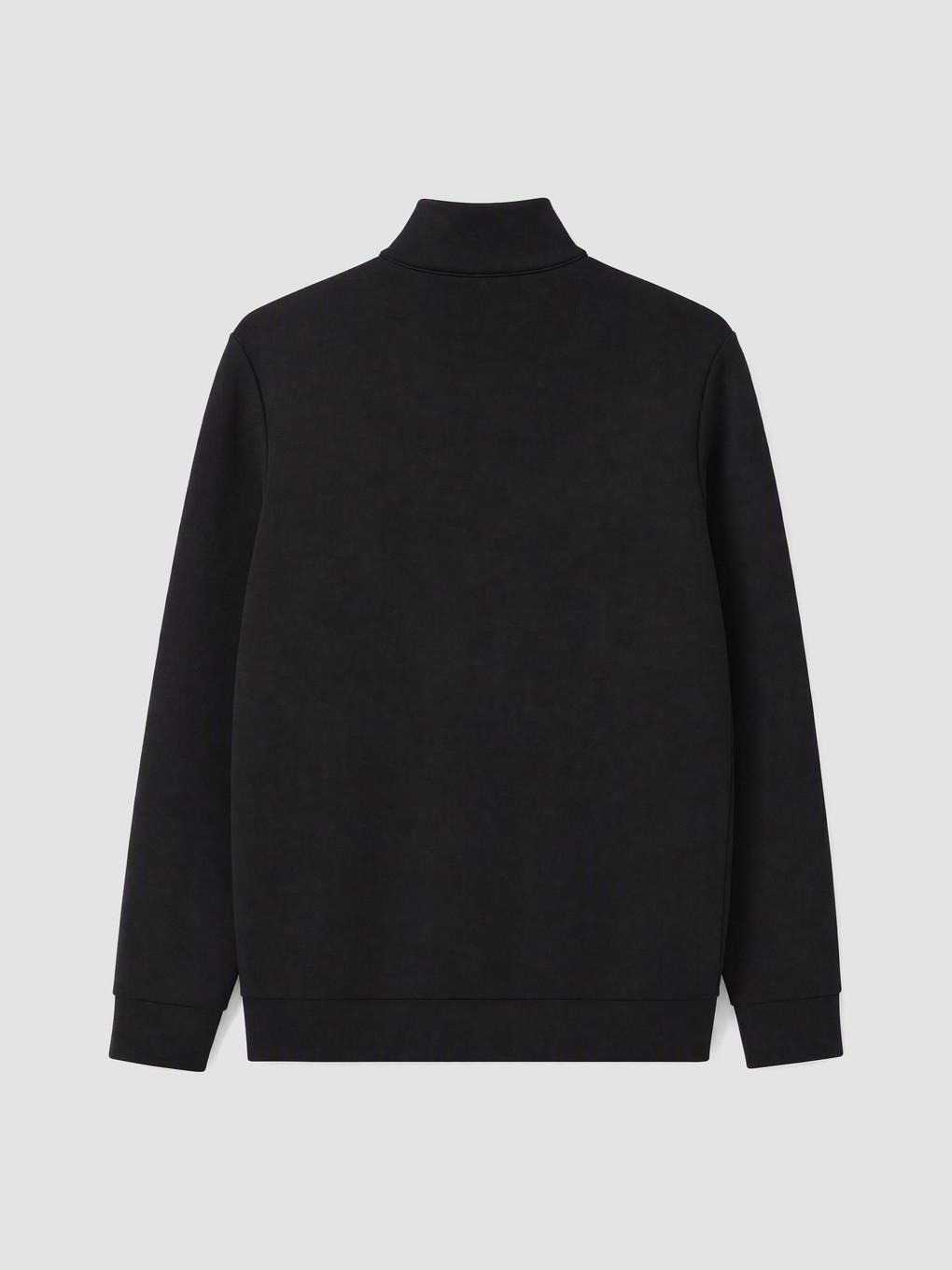 Siyah Dik Yaka Fermuarlı Sweatshirt-2