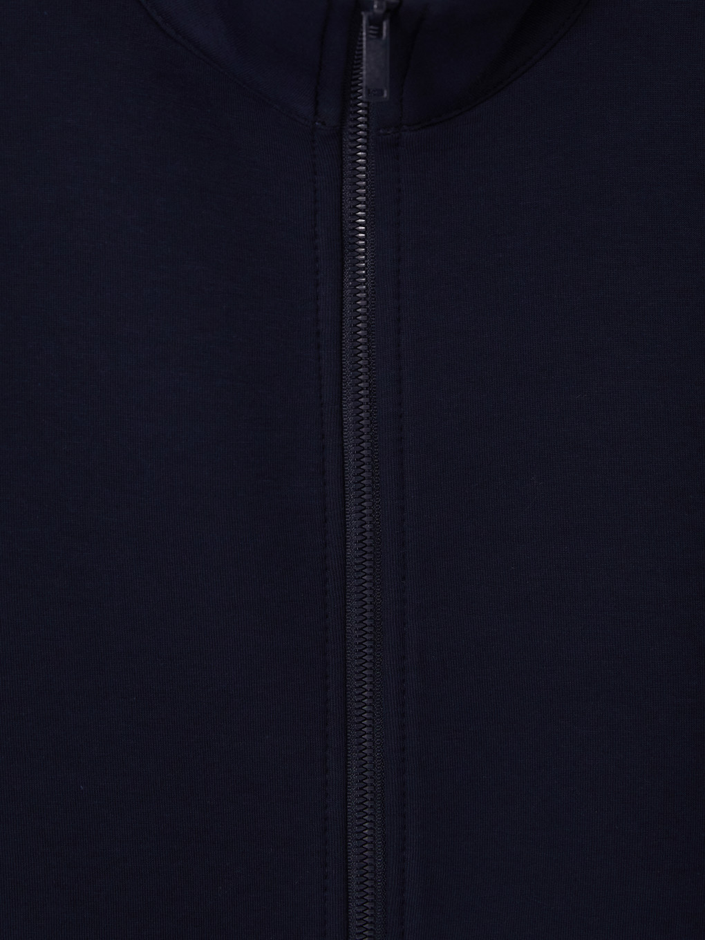 Lacivert Dik Yaka Fermuarlı Sweatshirt-1