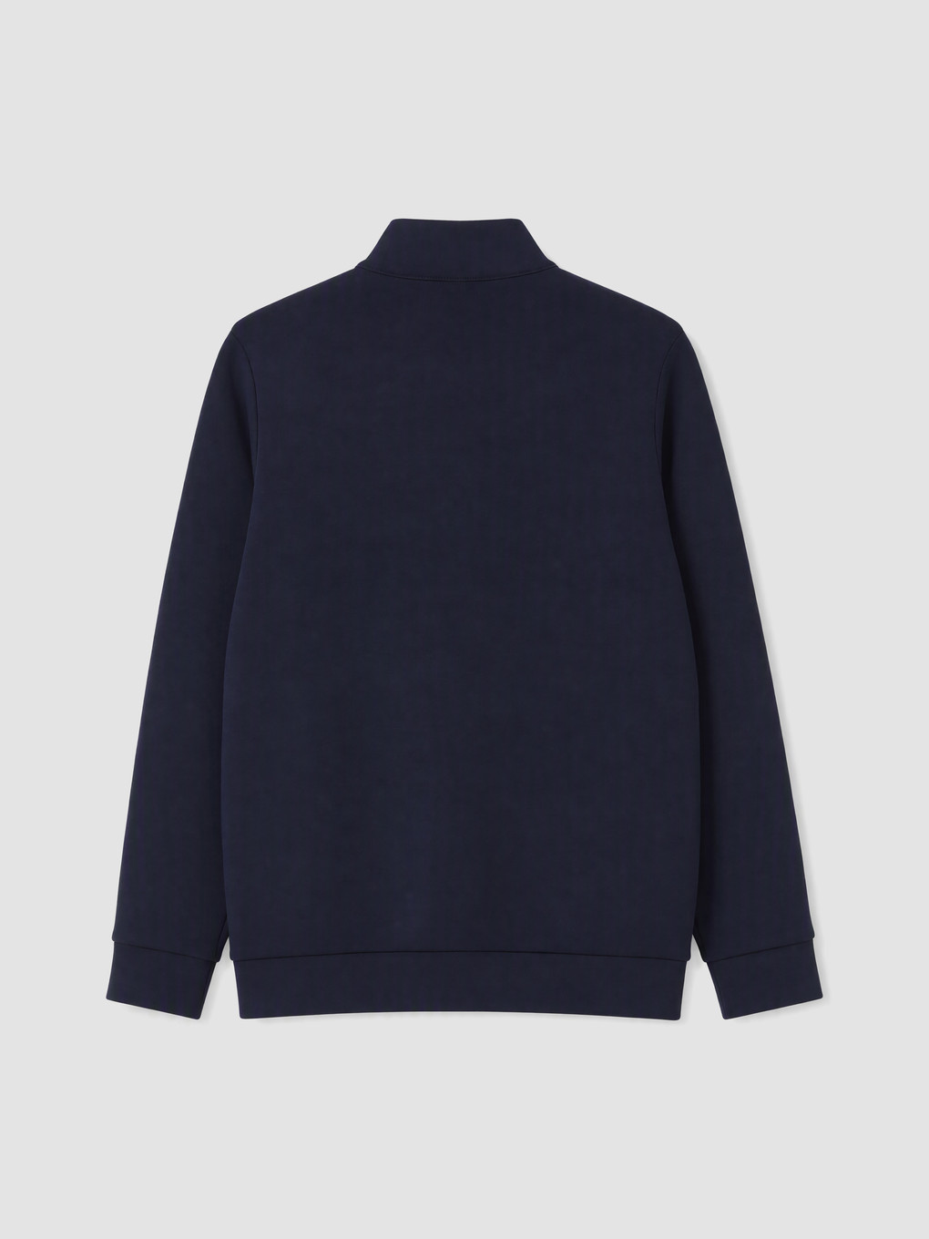 Lacivert Dik Yaka Fermuarlı Sweatshirt-2