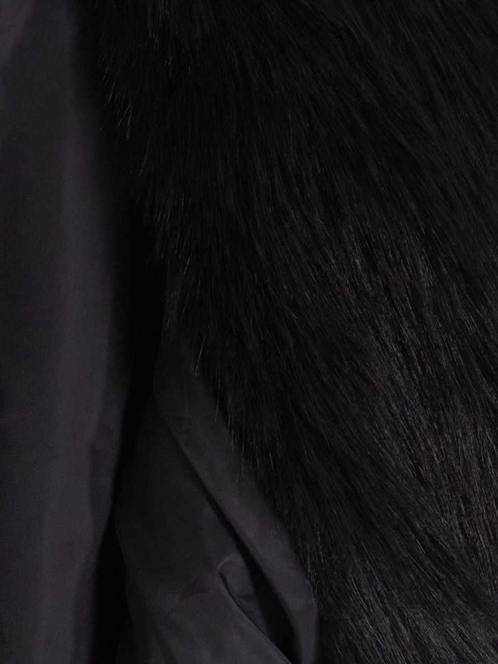 Woman Black Faux Fur Coat-1