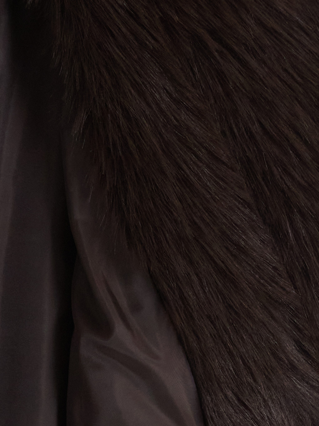 Woman Brown Faux Fur Coat-1