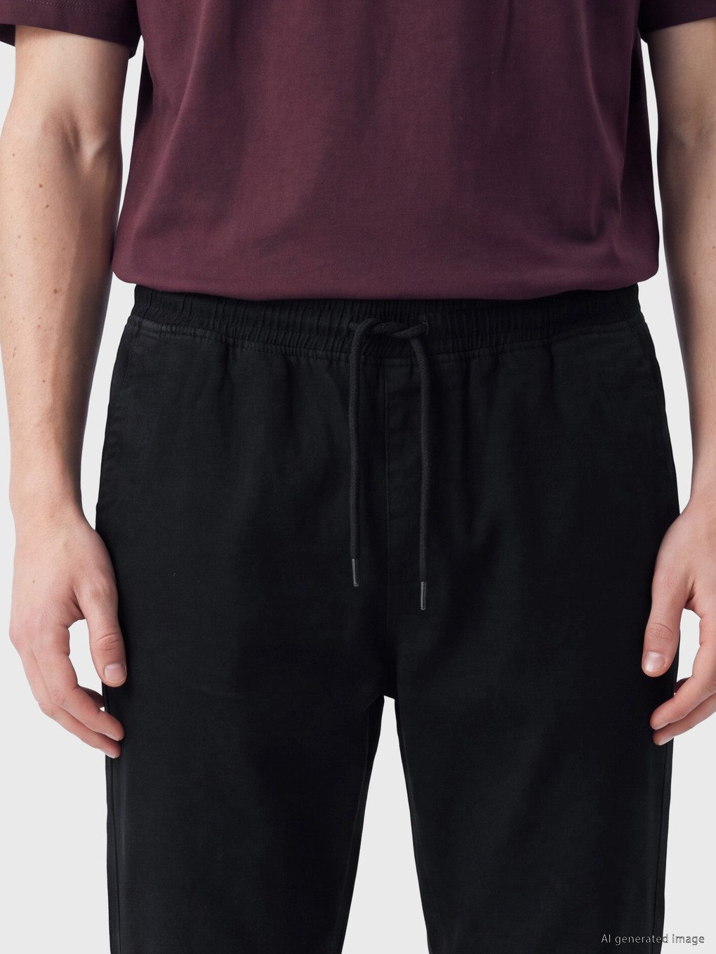 Siyah Regular Fit Erkek Jogger Pantolon-2